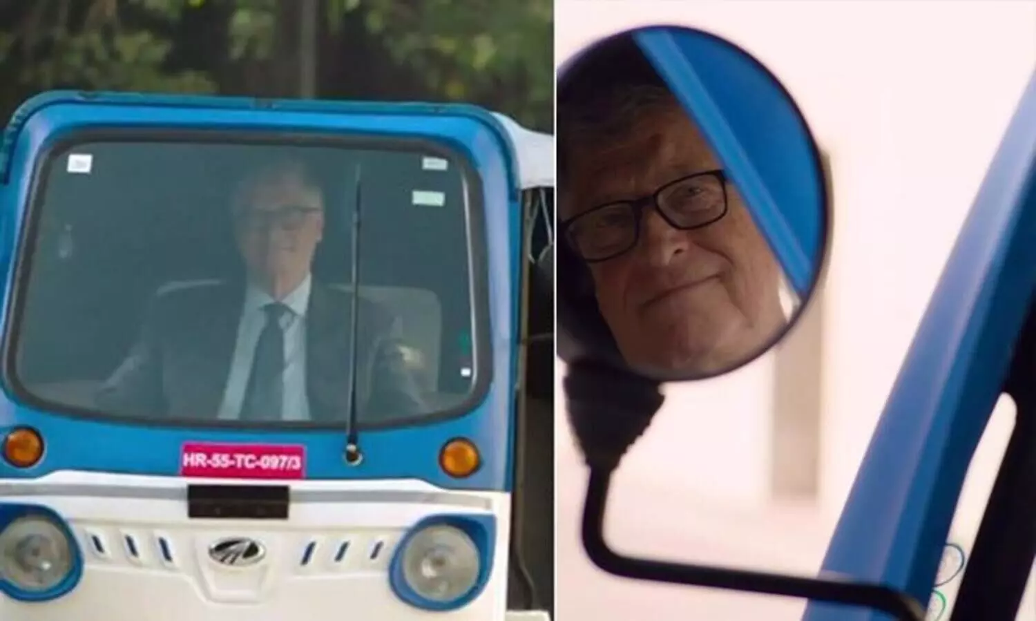 Watch: Bill Gates Drives Electric Auto Rickshaw
