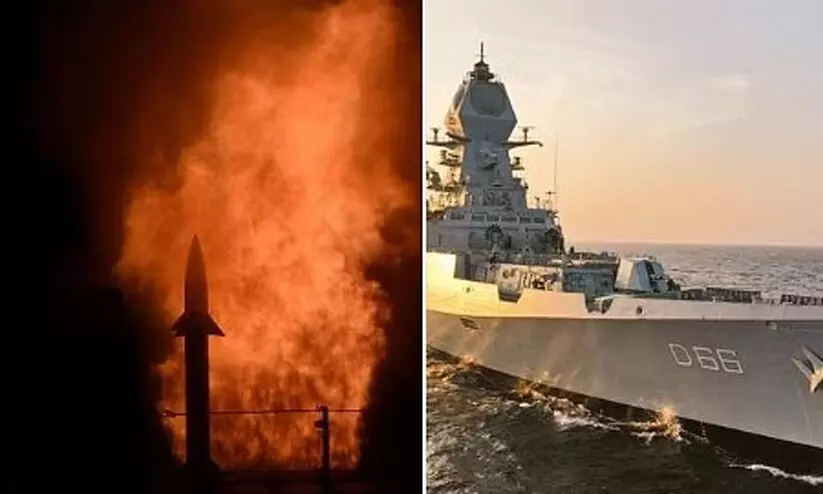 Indian Navy missile test Indian Navy missile test