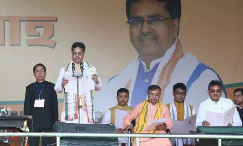 Manik Saha takes oath as Tripura CM
