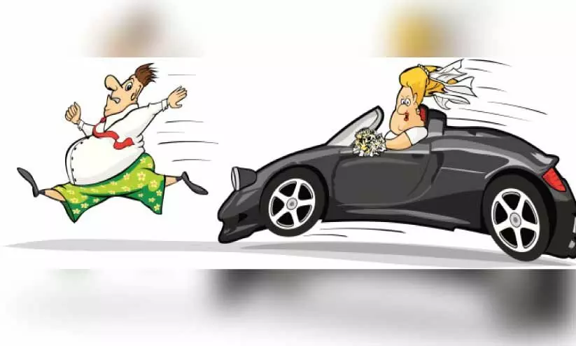 മുൻ കാമുകി ഭീഷണിപ്പെടുത്തി; നവവരൻ ഗതാഗതക്കുരുക്കിനിടെ കാറിൽ നിന്ന് ഇറങ്ങി ഓടി മുൻ കാമുകി ഭീഷണിപ്പെടുത്തി; നവവരൻ ഗതാഗതക്കുരുക്കിനിടെ കാറിൽ നിന്ന് ഇറങ്ങി ഓടി