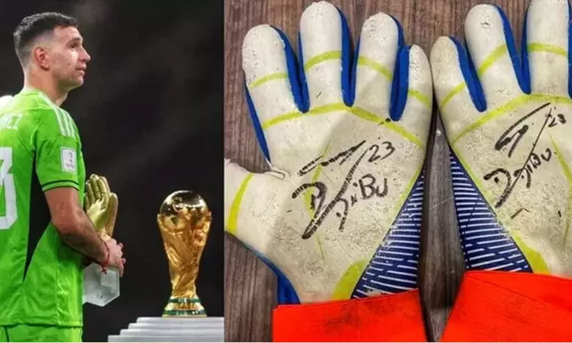 കുട്ടികളുടെ കാൻസർ ആശുപത്രിക്ക് എമിലിയാനോ മാർട്ടിനെസിന്‍റെ കൈത്താങ്ങ്; ലോകകപ്പിലെ ഗ്ലൗവ് ലേലത്തിൽ വിറ്റു