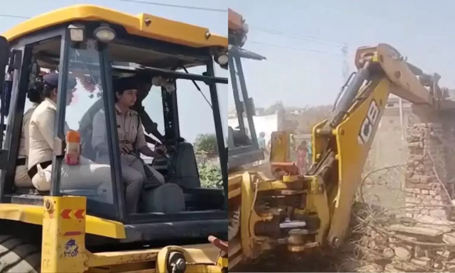 ബലാത്സംഗ കേസ്​ പ്രതിയുടെ വീട്​ ബുൾഡോസർ കയറ്റി തകർത്ത്​ വനിതാ പൊലീസ്​