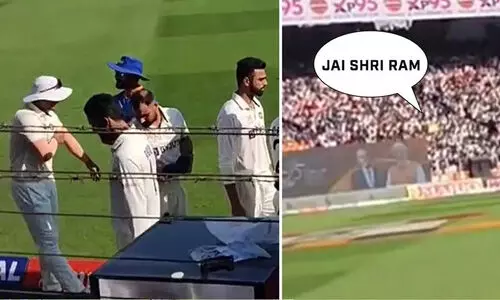 നരേന്ദ്ര മോദി സ്റ്റേഡിയത്തിൽ മുഹമ്മദ് ഷമിക്കുനേരെ ‘ജയ് ശ്രീറാം’ വിളിച്ച് കാണികൾ -വിഡിയോ