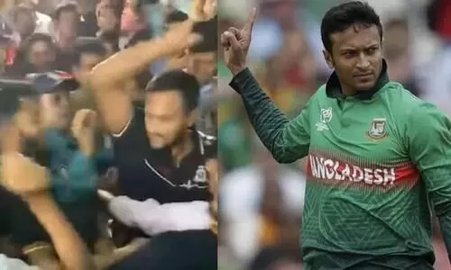 Watch Shakib Al Hasan Loses Cool Hits Fan