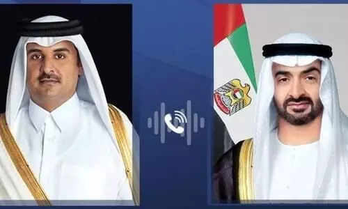 ഐ.എം.എഫ്​ യോഗത്തിന്​ പിന്തുണ; ഖത്തർ അമീറുമായി യു.എ.ഇ പ്രസിഡന്‍റ്​ ​ഫോണിൽ സംസാരിച്ചു