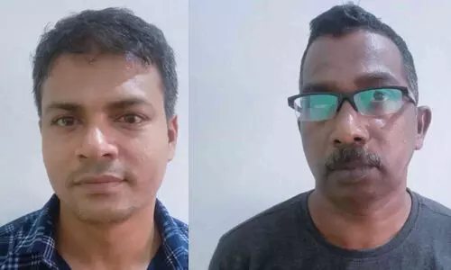 കാ​റി​ൽ ര​ഹ​സ്യ അ​റ​യു​ണ്ടാ​ക്കി 100 കിലോ ചന്ദനം കടത്തുന്നതിനിടെ രണ്ടുപേര്‍ പിടിയില്‍