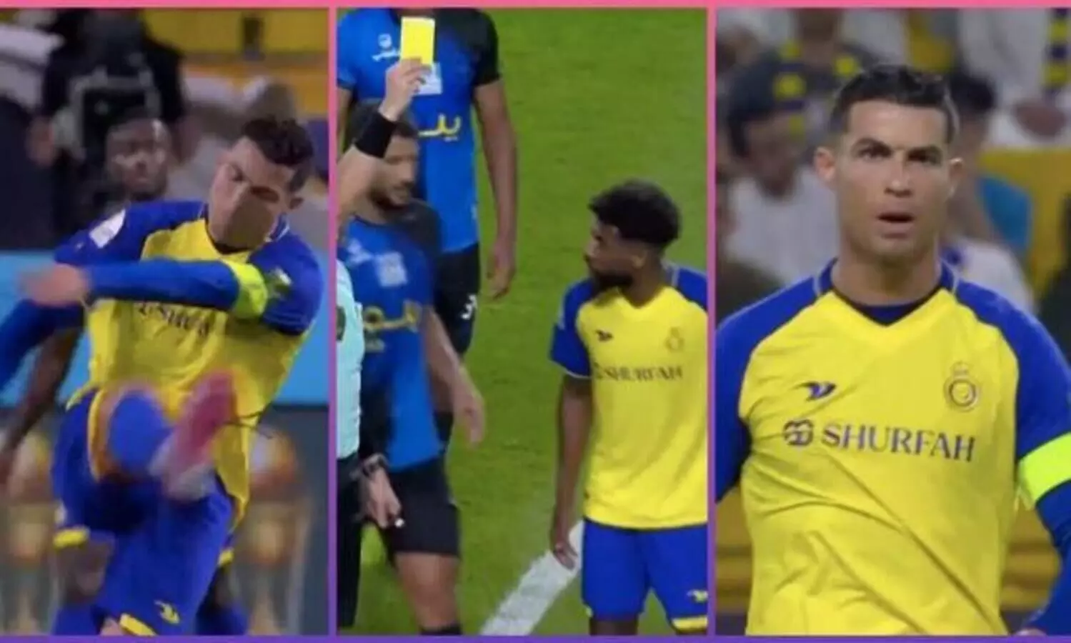 റഫറിയോട് അരിശം തീർക്കാൻ പന്ത് പുറത്തേക്കടിച്ച് ക്രിസ്റ്റ്യാനോ; അൽനസ്ർ ജയിച്ച കളിയിൽ സൂപർ താരത്തിന് മഞ്ഞക്കാർഡ്- വിഡിയോ..