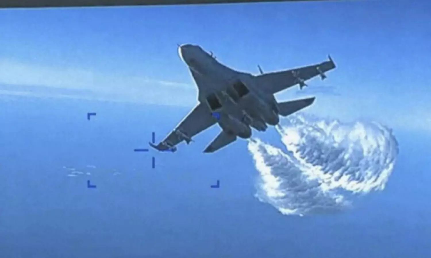 അമേരിക്കയുടെ ഡ്രോ​​ൺ ത​​ക​​ർ​​ത്ത് റ​​ഷ്യ​​ന്‍ ജെ​​റ്റ്; ദൃ​ശ്യം പു​റ​ത്ത്