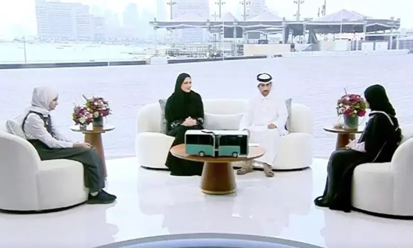 സ്​​കൂ​ൾ ബ​സി​ൽ കു​ട്ടി​ക​ളു​ടെ ര​ക്ഷ​ക്ക് സെ​ൻ​സ​റു​മാ​യി വി​ദ്യാ​ർ​ഥി​ക​ൾ