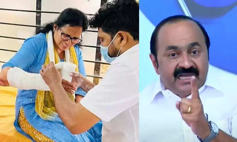 ടി.പിയുടെ കുടുംബത്തോട് വൈരാഗ്യം തീരാതെ കെ.കെ. രമക്കെതിരെ സി.പി.എം പ്രചാരണം -സതീശൻ ടി.പിയുടെ കുടുംബത്തോട് വൈരാഗ്യം തീരാതെ കെ.കെ. രമക്കെതിരെ സി.പി.എം പ്രചാരണം -സതീശൻ