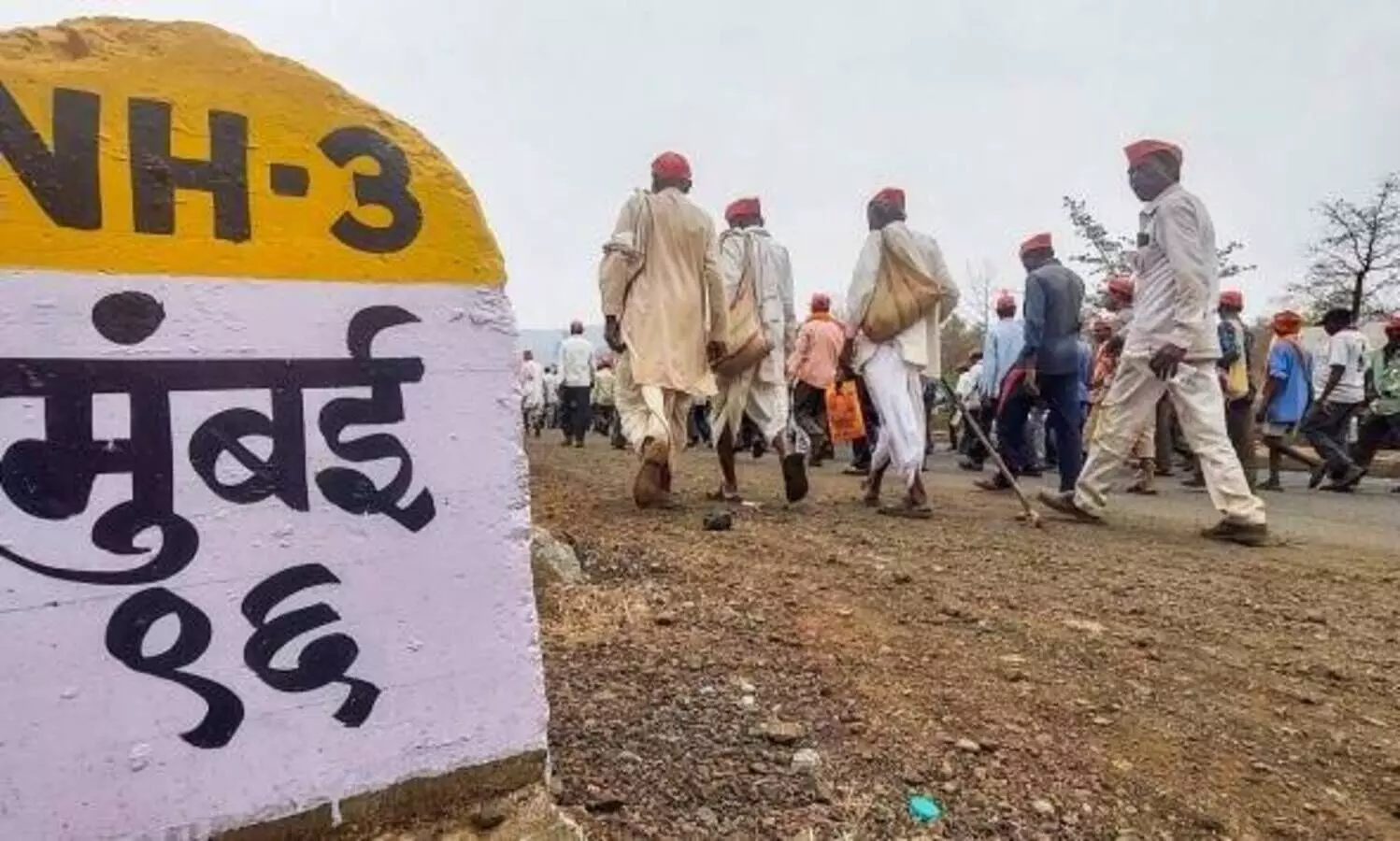 സർക്കാർ ഉത്തരവ്​ കാത്ത്​ പാതിവഴിയിൽ മഹാരാഷ്ട്രയിലെ കർഷകർ