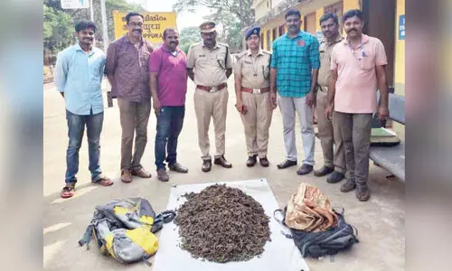 Ganja seized, railway station