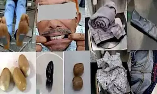 സ്വർണം കടത്താൻ ഭിന്ന രീതികൾ:  എന്നിട്ടും  12 ദിവസത്തിനുള്ളിൽ 1.08 കോടി രൂപയുടെ സ്വർണം കസ്റ്റംസ് പിടികൂടി