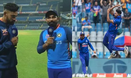 ക്രിസ്റ്റ്യാനോ സ്റ്റൈൽ ആഘോഷം അരുത്...! മുഹമ്മദ് സിറാജിന് ഷമിയുടെ മുന്നറിയിപ്പ്