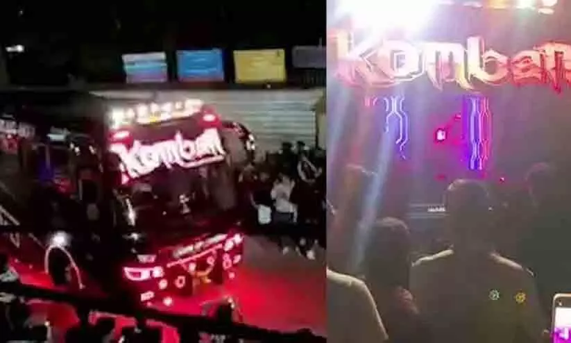 കൊമ്പൻ ടൂറിസ്റ്റ് ബസിനെ ബംഗളൂരുവിൽ നാട്ടുകാർ തടഞ്ഞു കൊമ്പൻ ടൂറിസ്റ്റ് ബസിനെ ബംഗളൂരുവിൽ നാട്ടുകാർ തടഞ്ഞു