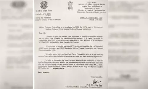 ഡയറക്ടർ ജനറൽ ഓഫ്​ ഹെൽത്ത്​ സർവിസസിന്‍റെ കത്ത്​