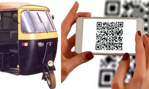 qr coded autorickshaw
