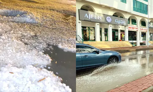 മഴ തുടരുന്നു; വാദികൾ കവിഞ്ഞൊഴുകി