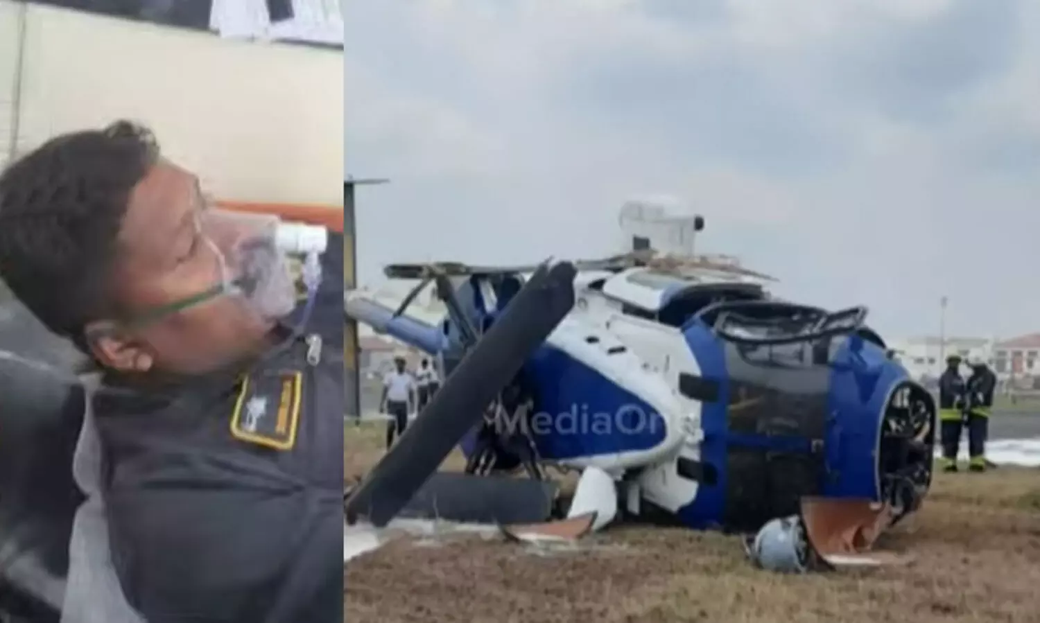 നെടുമ്പാശ്ശേരിയിൽ കോസ്റ്റ് ഗാർഡിന്‍റെ ഹെലികോപ്റ്റർ തകർന്നു വീണു