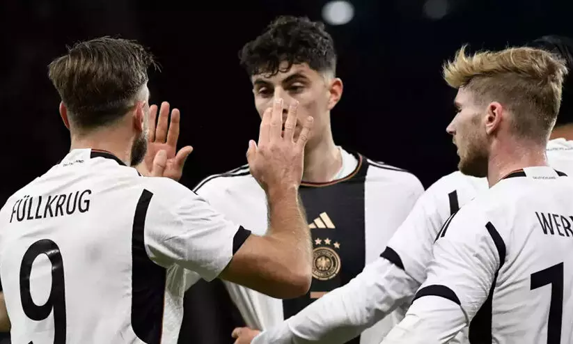 നിക്ലസ് ഫുൾക്രുഗിന് ഇരട്ടഗോൾ; പെറുവിനെ വീഴ്ത്തി ജർമനി (2-0) നിക്ലസ് ഫുൾക്രുഗിന് ഇരട്ടഗോൾ; പെറുവിനെ വീഴ്ത്തി ജർമനി (2-0)