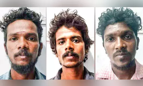 പ്ര​തികളായ സു​നി​ൽ, സു​ശാ​ന്ത്, ബൈ​ജു