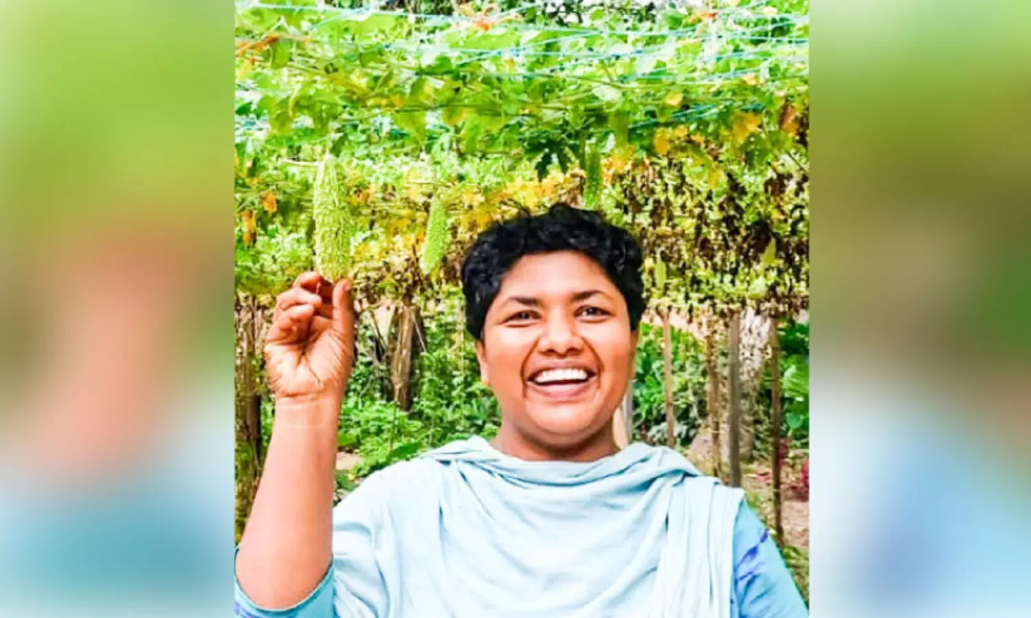 മണ്ണിൽ പൊന്ന്​ വിളയിച്ചു, യുവ കർഷകക്ക്​ അർഹതക്കുള്ള അംഗീകാരം