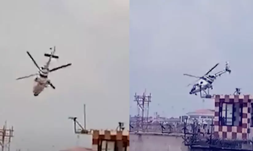 helicopter crash kochi airport
