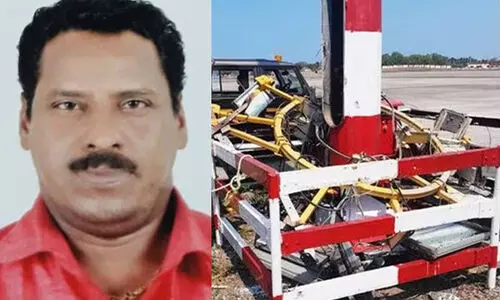 trivandrum airport light collapse death