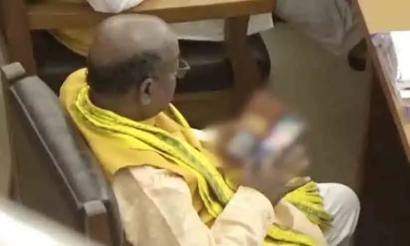 Tripura BJP MLA watching porn in assembly