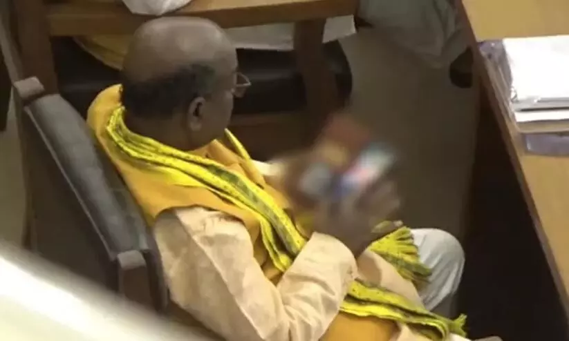 Video Appears To Show Tripura BJP MLA Watching Porn In Assembly