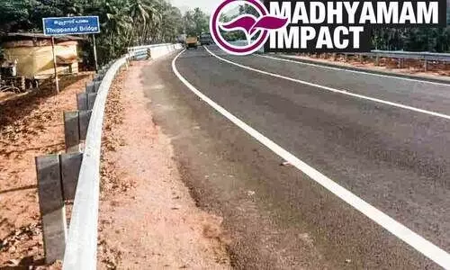 തു​പ്പ​നാ​ട് പാ​ലം അ​പ്രോ​ച്ച് റോ​ഡി​ൽ സു​ര​ക്ഷ വേ​ലി​യാ​യി