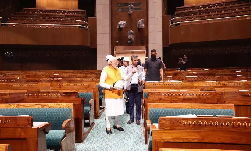 PM modi at new parliament PM modi at new parliament