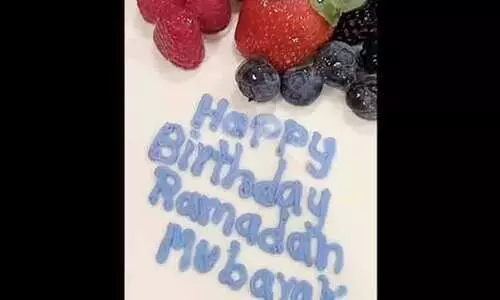 റമദാൻ ആശംസക്ക് പകരം ബേക്കറിക്കാരൻ കേക്കിലെഴുതി ഹാപ്പി ബെർത്ഡെ റമദാൻ മുബാറക്