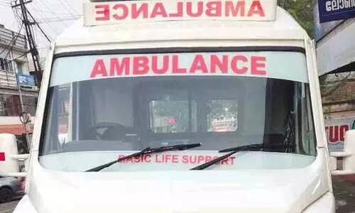 The woman gave birth in an ambulance