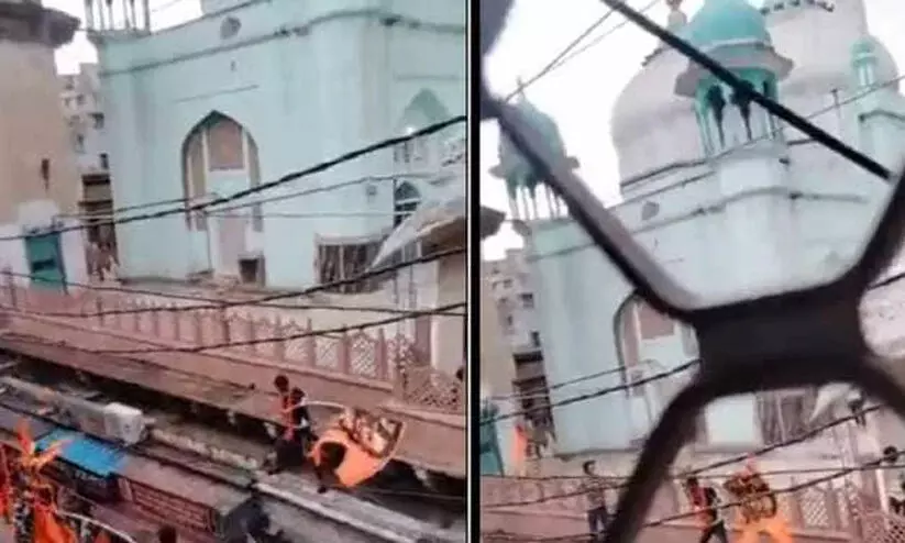 രാമനവമി ഘോഷയാത്രക്കിടെ പള്ളിയിൽ കാവിക്കൊടി കെട്ടിയ സംഭവം: മഥുരയിലും സോനിപത്തിലും അറസ്റ്റ്