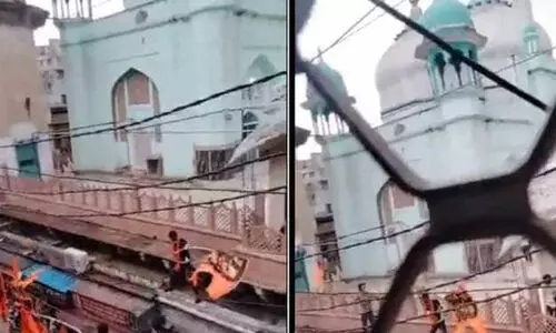 രാമനവമി ഘോഷയാത്രക്കിടെ പള്ളിയിൽ കാവിക്കൊടി കെട്ടിയ സംഭവം: മഥുരയിലും സോനിപത്തിലും അറസ്റ്റ്