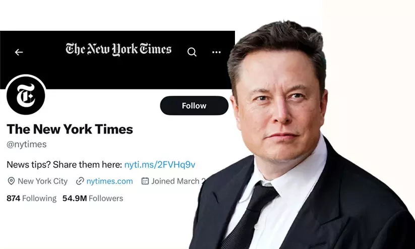 New York Times, Twitter verified tick