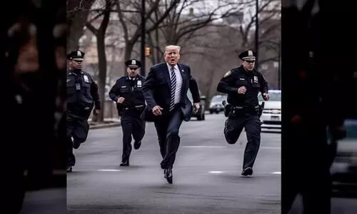 ‘ട്രംപിനെ ഓടിച്ചിട്ട് പിടിച്ച് ജയിലിലാക്കി’; ചിത്രങ്ങൾ കണ്ട് അമ്പരന്ന് നെറ്റിസൺസ്, പിന്നിൽ എ.ഐ