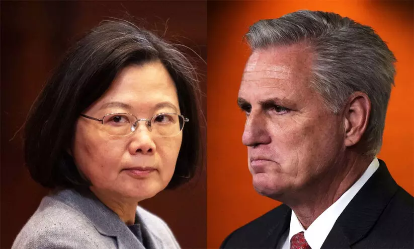 യു.എസ് സ്പീക്കർ തായ്‍വാൻ പ്രസിഡന്‍റുമായി കൂടിക്കാഴ്ച നടത്തും