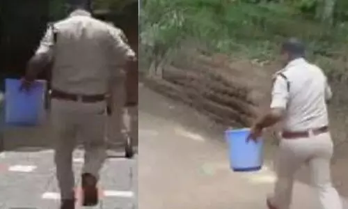 mother leaves newborn baby in a bucket