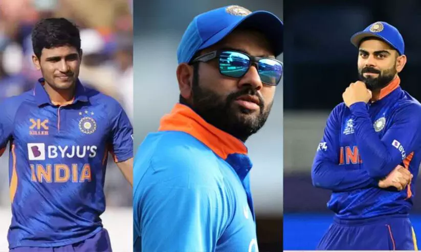 കരിയറിലെ മികച്ച റാങ്കിൽ ശുഭ്മൻ ഗിൽ; ആദ്യ പത്തിൽ വിരാട് കോഹ്ലിയും രോഹിത് ശർമയും