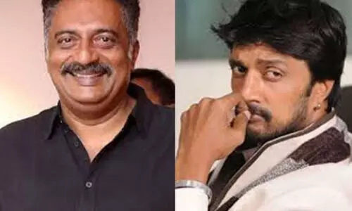 Actor Prakash Raj and Kichcha Sudeep