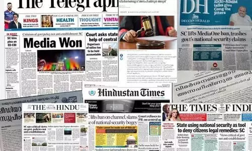 മാധ്യമസ്വാതന്ത്ര്യത്തിനായി ഒറ്റക്കെട്ട് ; മീഡിയവൺ വിധി ഏറ്റെടുത്ത് പ്രാദേശിക, ദേശീയ മാധ്യമങ്ങൾ