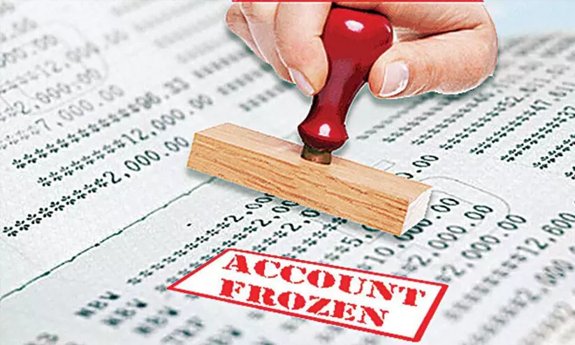 bank account freezed