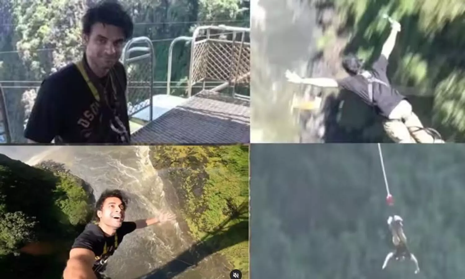 Tovino share a Video of Bungee Jumping at Victoria Falls