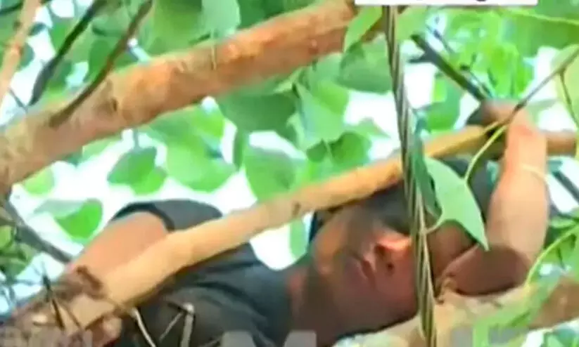 ആലുവ പൊലീസ് സ്റ്റേഷന് മുന്നിലെ മരത്തിൽ കയറി ട്രാൻസ് യുവതിയുടെ ആത്മഹത്യ ഭീഷണി