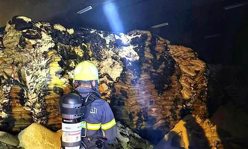 ഭ​ക്ഷ്യ ഗോ​ഡൗ​ണി​ല്‍ തീ​പി​ടി​ത്തം