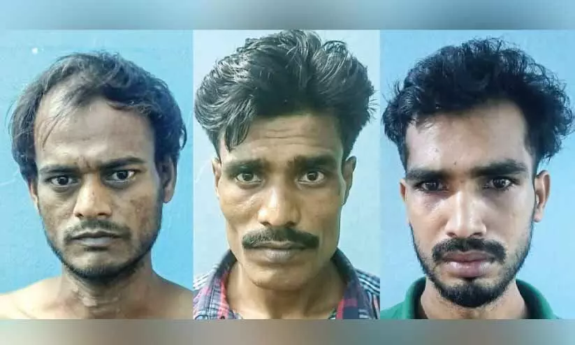 ലഹരി ഉൽപന്നങ്ങളുമായി അന്തർസംസ്ഥാന തൊഴിലാളികൾ പിടിയിൽ ലഹരി ഉൽപന്നങ്ങളുമായി അന്തർസംസ്ഥാന തൊഴിലാളികൾ പിടിയിൽ