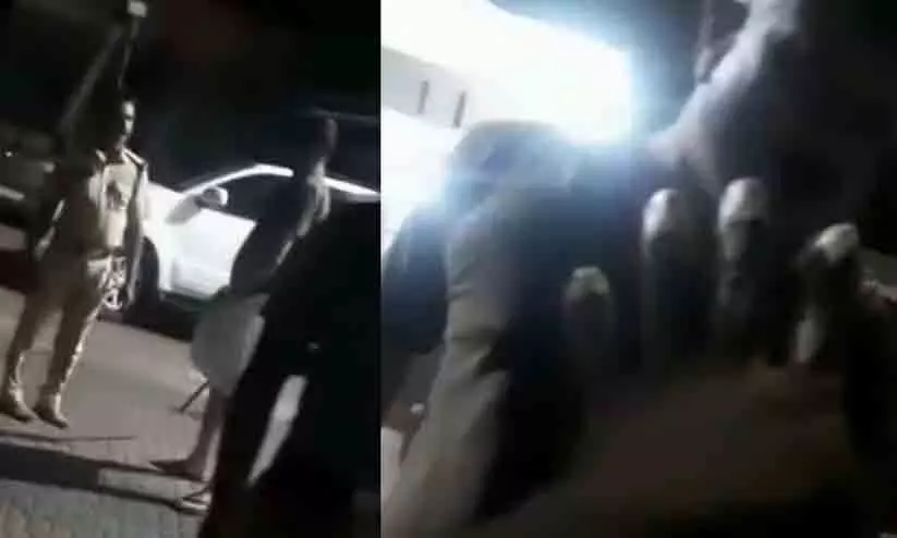 Dharmadam CI misbehaved with the mother who came to bail her son Dharmadam CI misbehaved with the mother who came to bail her son