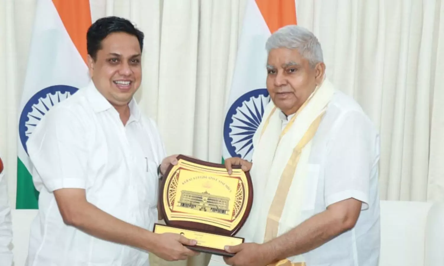 സ്പീക്കർ എ.എൻ ഷംസീർ ഉപരാഷ്ട്രപതിയുമായി കൂടിക്കാഴ്ച നടത്തി